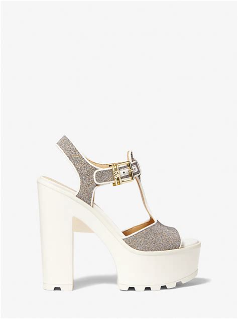 michael kors sinead platform|Sinead Glitter Platform Sandal .